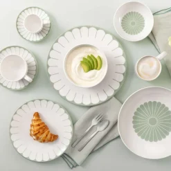 14.8 cm - Villeroy & Boch Fleur Piattino Tazza Caffè In Porcellana Premium Set 6 Pz