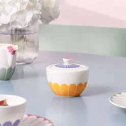9.9 cm - Villeroy & Boch Fleur Zuccheriera Barattolo Marmelate In Porcellana Premium
