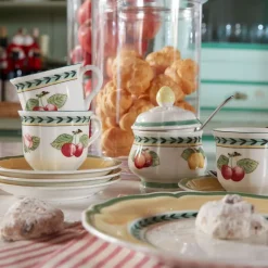 17 cm - Villeroy & Boch French Garden Fleurence Piattino Tazza Cappuccino In Porcellana Premium - Set 6 Pz