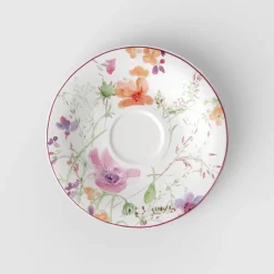 16.7 cm - Villeroy & Boch Mariefleur Basic Piattino Tazza Tè In Porcellana Premium - Set 6 Pz