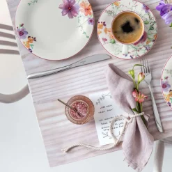 16.7 cm - Villeroy & Boch Mariefleur Basic Piattino Tazza Tè In Porcellana Premium - Set 6 Pz