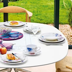 21.5 cm - Villeroy & Boch Mariefleur Gris Basic Piatto Dessert In Porcellana Premium - Set 6 Pz
