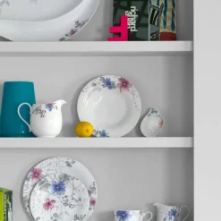 21.5 cm - Villeroy & Boch Mariefleur Gris Basic Piatto Dessert In Porcellana Premium - Set 6 Pz