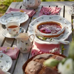 17 cm - Villeroy & Boch Petite Fleur Piattino Tazza Cappuccino In Porcellana Premium - Set 6 Pz