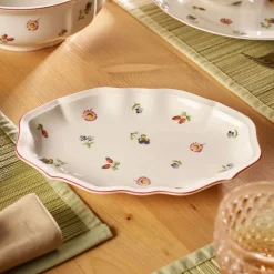 24 cm - Villeroy & Boch Petite Fleur Raviera Piatto Da Portata Ovale In Porcellana Premium