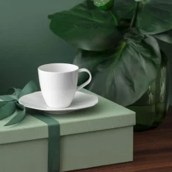 15.5 cm - Villeroy & Boch Pura Piattino Tazza Tè In Porcellana Premium - Set 6 Pz