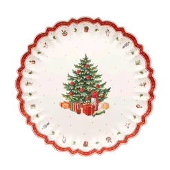44 cm - Villeroy & Boch Toy's Delight Centrotavola Natalizio In Porcellana Decorata