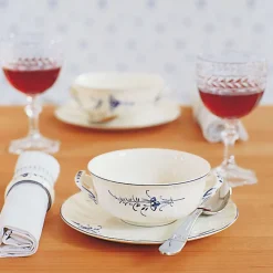 18.7 cm - Villeroy & Boch Vieux Luxembourg Piatto Tazza Brodo In Porcellana Premium - Set 6 Pz