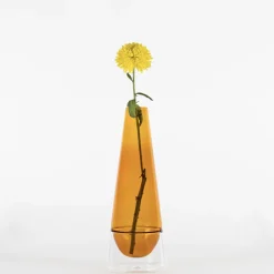35 cm - Zafferano Conosfera Vaso Fiori In Vetro Borosilicato