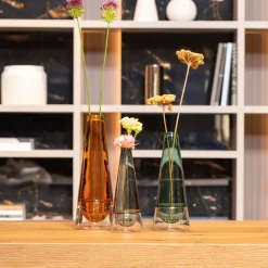 25 cm - Zafferano Conosfera Vaso Fiori In Vetro Borosilicato