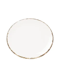 21 cm - Zafferano Petit Piatto Piano Rotondo Fatto a Mano In Ceramica - Set 2 Pz