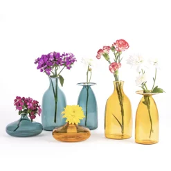 7.8 cm - Zafferano Un Fiore Vaso Fiori In Vetro Borosilicato