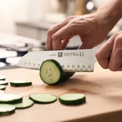 18 cm - Zwilling Gourmet Coltello Santoku Alveolato In Acciaio Inox