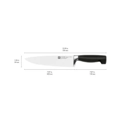 20 cm - Zwilling 4 Stars Coltello Chef In Acciaio Inox