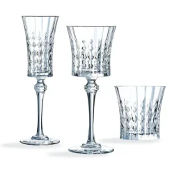 Cristal D'Arques Lady Diamond Set Calici e Bicchieri In Vetro Cristallino Set 18 Pz