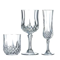 Cristal D'Arques Longchamp Set Calici e Bicchieri In Vetro Cristallino Set 18 Pz