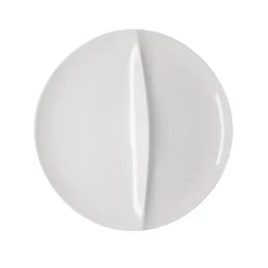 31.2 - Essentia Duo Piatto Presentazione 2 Scomparti In Porcellana Set 4 Pz