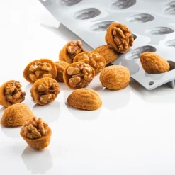 18 Forme - Pavoni Gourmand Stampo Decorazioni Noci In Silicone