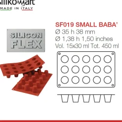 15 Forme Silikomart Classic Stampo Babà In Silicone