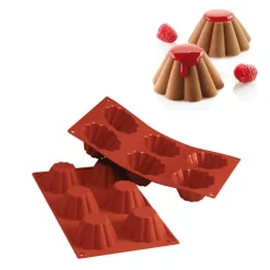 6 Forme Silikomart Classic Stampo Briochette In Silicone