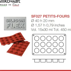 15 Forme Silikomart Classic Stampo Petits-Fours In Silicone