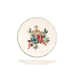 H&H Christmas Carol Servizio Piatti In Stoneware - Set 18 Pz