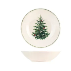 H&H Christmas Carol Servizio Piatti In Stoneware - Set 18 Pz