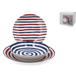 H&H Coupe Graphic Servizio Piatti In Porcellana - Set 18 Pz