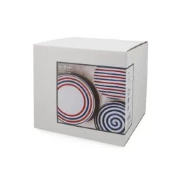 H&H Coupe Graphic Servizio Piatti In Porcellana - Set 18 Pz