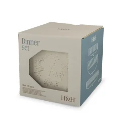 H&H Coupe Planet Servizio Piatti In Stoneware - Set 18 Pz