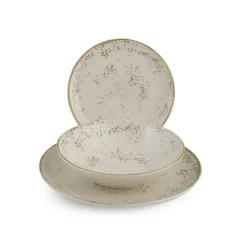 H&H Coupe Planet Servizio Piatti In Stoneware - Set 18 Pz