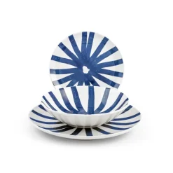 H&H Coupe Rodi Servizio Piatti In Stoneware - Set 18 Pz