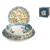 H&H Coupe Sicily Servizio Piatti In Stoneware - Set 18 Pz