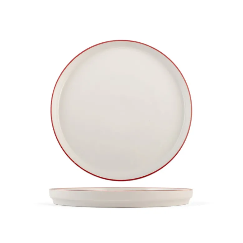 H&H Essence Red Servizio Piatti In Porcellana - Set 12 Pz