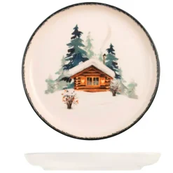 H&H Frosty Nordic Servizio Piatti In Porcellana - Set 18 Pz