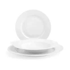 H&H Malibù Servizio Piatti In Porcellana - Set 18 Pz
