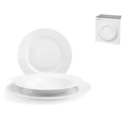 H&H Malibù Servizio Piatti In Porcellana - Set 18 Pz