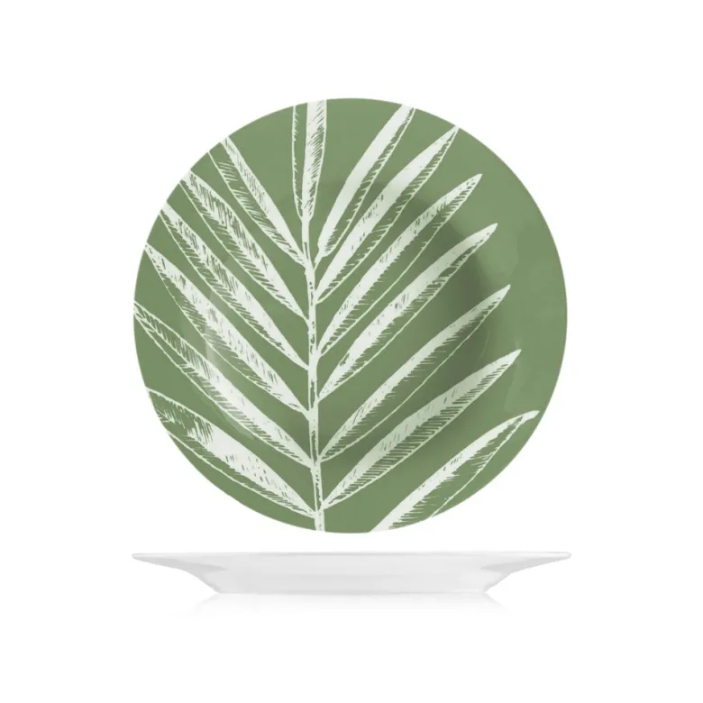 H&H Mint Foliage Servizio Piatti In Porcellana - Set 18 Pz