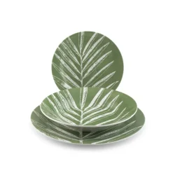H&H Mint Foliage Servizio Piatti In Porcellana - Set 18 Pz