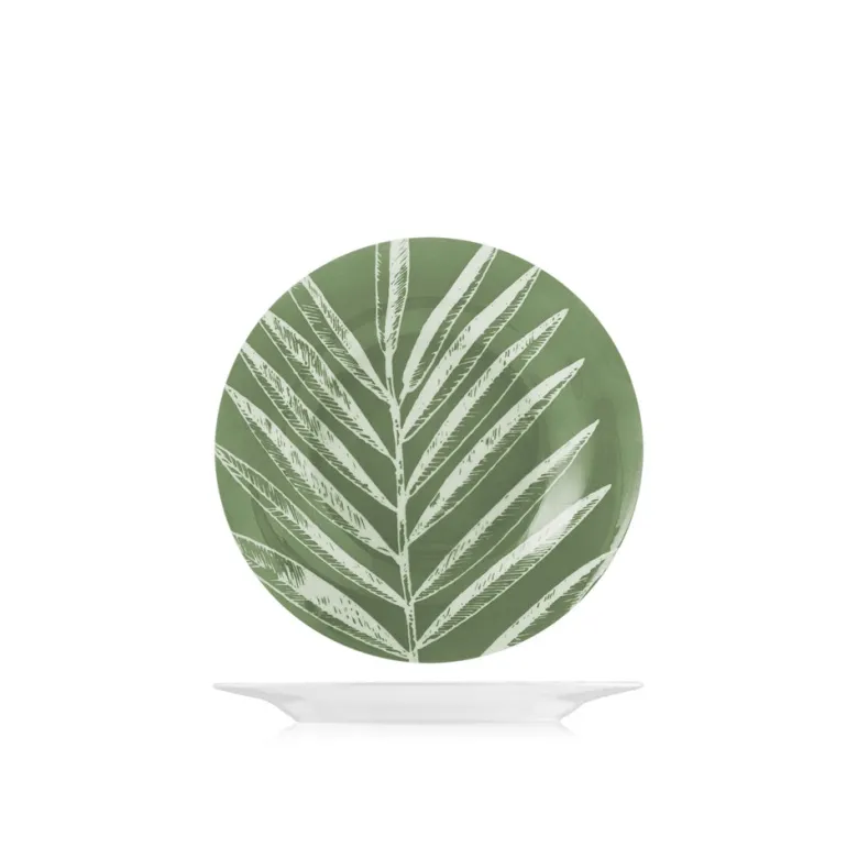 H&H Mint Foliage Servizio Piatti In Porcellana - Set 18 Pz