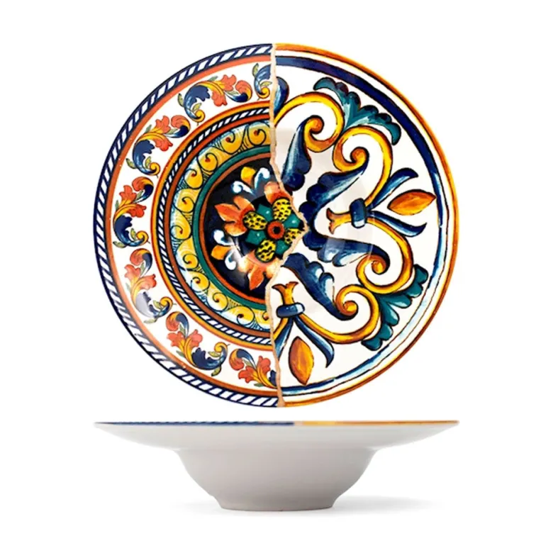 H&H Positano Piatto Fondo Pastabowl In Stoneware Set 6 Pz