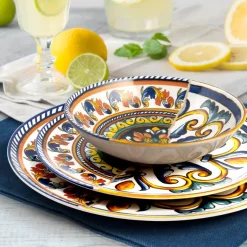 H&H Positano Piatto Fondo Pastabowl In Stoneware Set 6 Pz