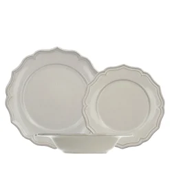 H&H Sinfonia Servizio Piatti In Stoneware - Set 18 Pz