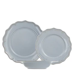 H&H Sinfonia Servizio Piatti In Stoneware - Set 18 Pz