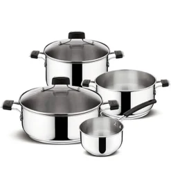 Lagostina Tempra Set Pentole In Acciaio Inox - Set 6 Pz