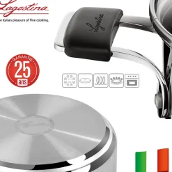Lagostina Tempra Set Pentole In Acciaio Inox - Set 6 Pz