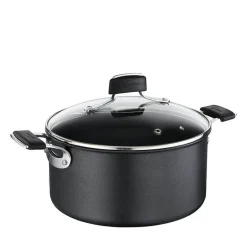 Lagostina Tempra Titanium Extreme Casseruola Alta Antiaderente In Alluminio Con Coperchio