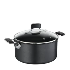 Lagostina Tempra Titanium Extreme Casseruola Alta Antiaderente In Alluminio Con Coperchio