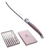 Laguiole Coltello Bistecca In Acciaio Inox - Legno Noce - Set 6 Pz