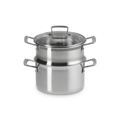 Le Creuset Acciaio Inox Casseruola Alta Con Vaporiera In Acciaio Inox